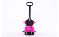 Ride-on car wiht handle - 653 - rubber wheels - eco-leather - MERCEDES G350D - PINK
