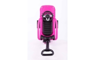 Ride-on car wiht handle - 653 - rubber wheels - eco-leather - MERCEDES G350D - PINK