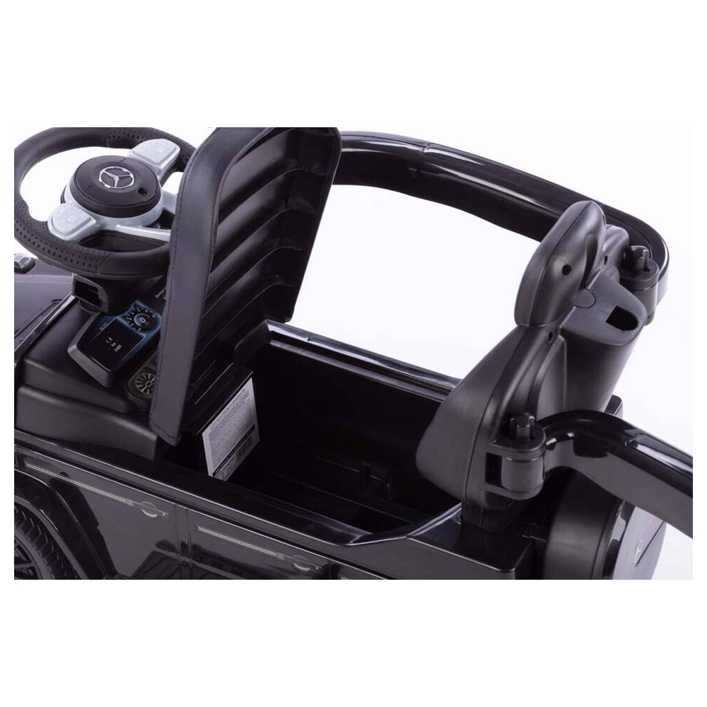Ride-on car wiht handle - 653 - rubber wheels - eco-leather - MERCEDES G350D - PINK
