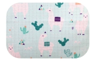 Diaper - 25127 - TETRA PRINT - EGA - LAMA - TURKUS / WHITE - size 70x80 cm
