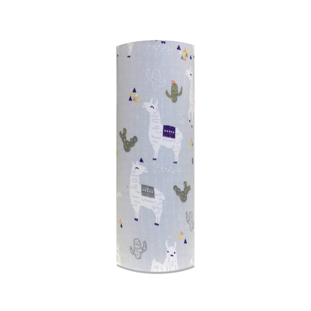 Diaper - 25097 - TETRA PRINT - EGA - LAMA - GREY / WHITE - size 70x80 cm