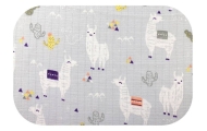 Sauskelnės - 25097 - TETRA PRINT - EGA - LAMA - GREY / WHITE - dydis 70x80 cm