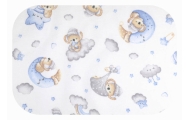 Diaper - 28432 - FLANNEL PRINT - EGA -KOALA on the MOON  - BLUE - size 70x80 cm