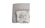 Antklodė - 664- su užpildu - MINKY / BAWEŁNA - dydis 75x90 - GREY