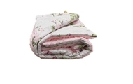 Blanket - 664- with filling - MINKY / COTTON  - size 75x90 - PINK