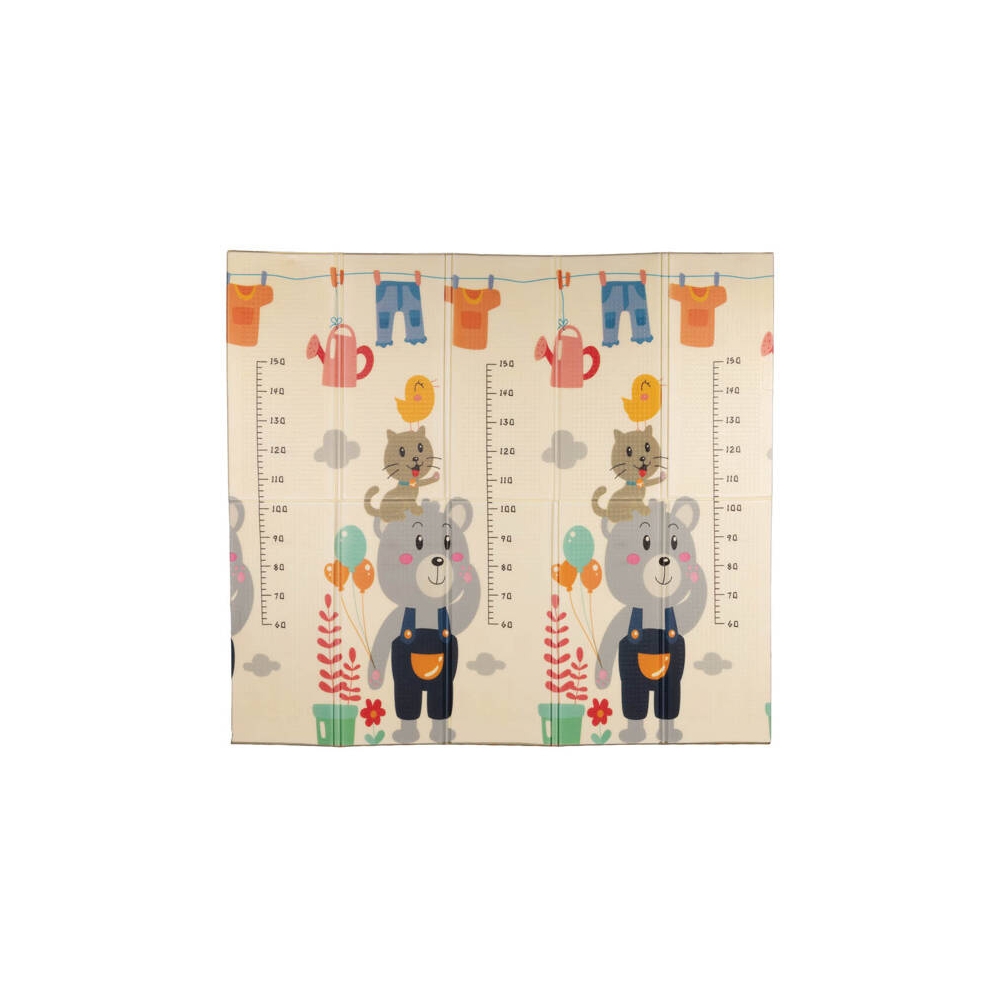 Playground mat two-sided -  FOLDING - 7726  - PLAY & EDU  - BEAR & ROAD -  size: 180x200  cm