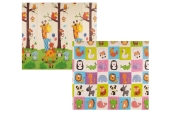 Playground mat two-sided -  FOLDING - 7733  - PLAY & EDU  - GIRAFFE & ANIMALS -  size: 180x200  cm