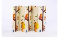 Playground mat two-sided -  FOLDING - 7733  - PLAY & EDU  - GIRAFFE & ANIMALS -  size: 180x200  cm