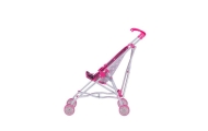 Stroller for Doll - 9302 - LILY - BLACK and PINK DOTS
