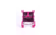 Stroller for Doll - 9302 - LILY - BLACK and PINK DOTS