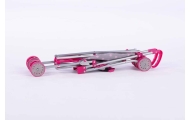 Stroller for Doll - 9302 - LILY - BLACK and PINK DOTS