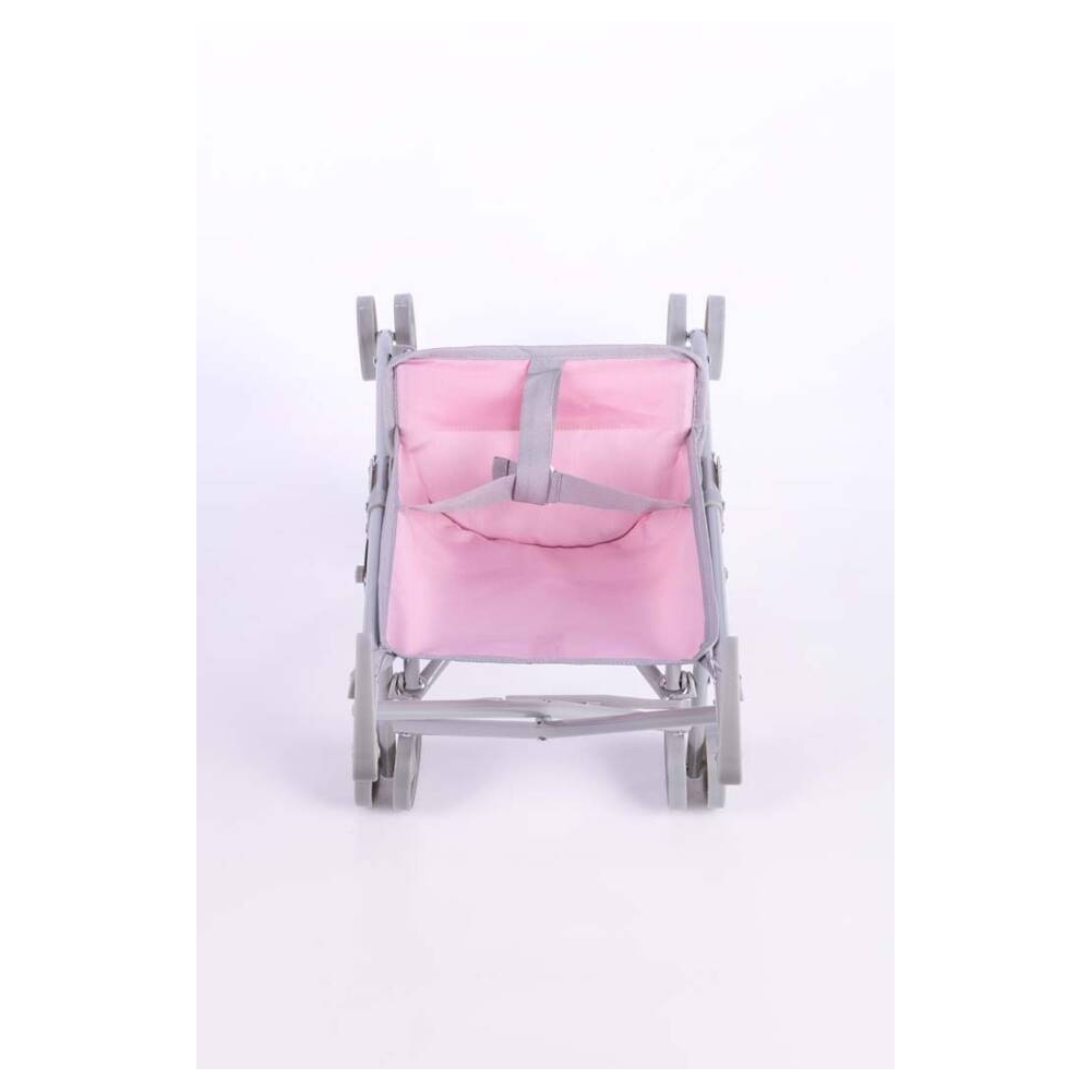 Stroller for Doll - 9302  - LILY - SWEET PINK and GREY