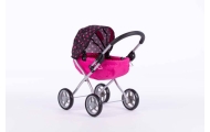 Lėlės vežimėlis - 9325 - SUSIE - BLACK AND PINK DREAMS