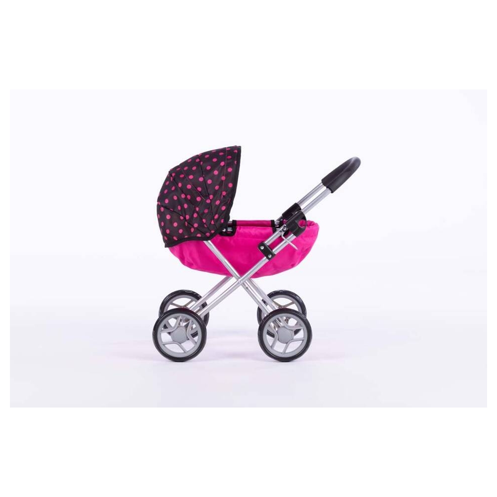 Lėlės vežimėlis - 9325 - SUSIE - BLACK AND PINK DREAMS