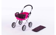 Lėlės vežimėlis - 9325 - SUSIE - BLACK AND PINK DREAMS