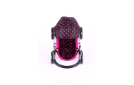 Pram for Doll  - 9325 - SUSIE -  BLACK and PINK DOTS