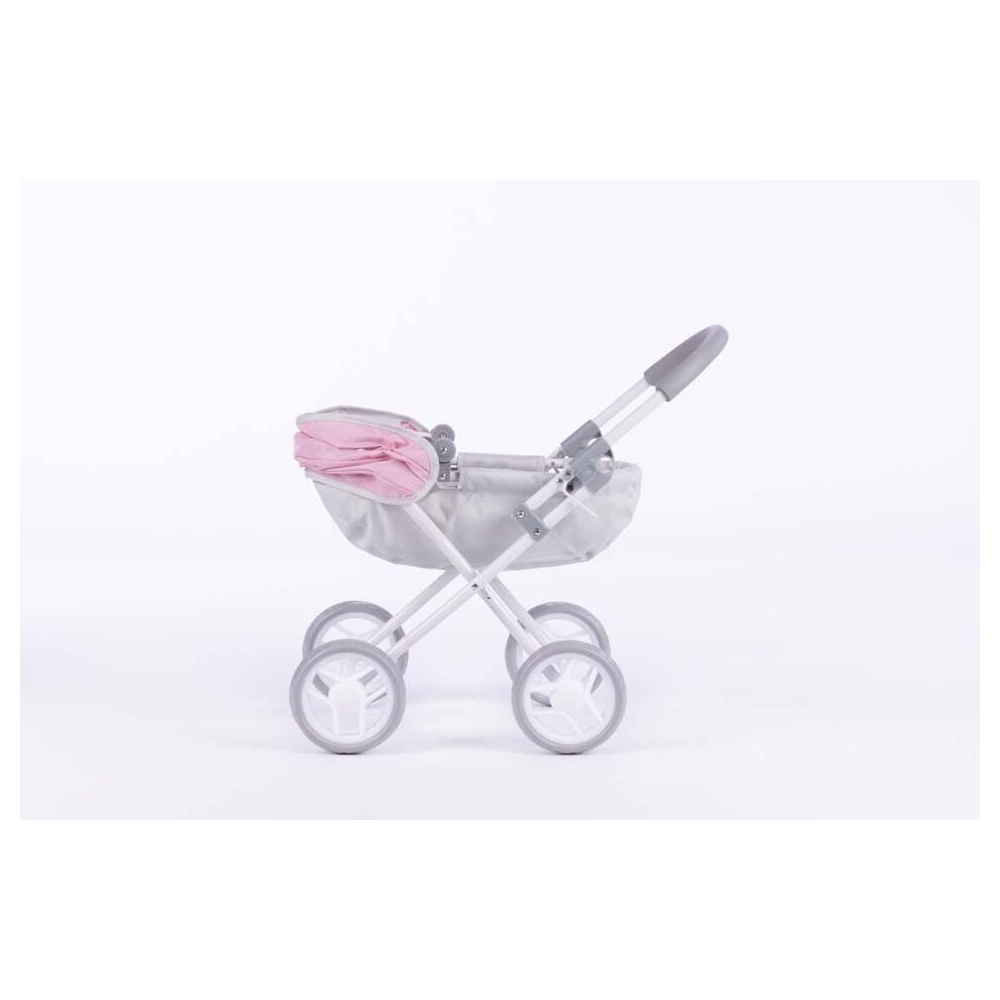 Pram for Doll  - 9325 - SUSIE - SWEET PINK and GREY
