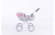 Pram for Doll  - 9325 - SUSIE - SWEET PINK and GREY