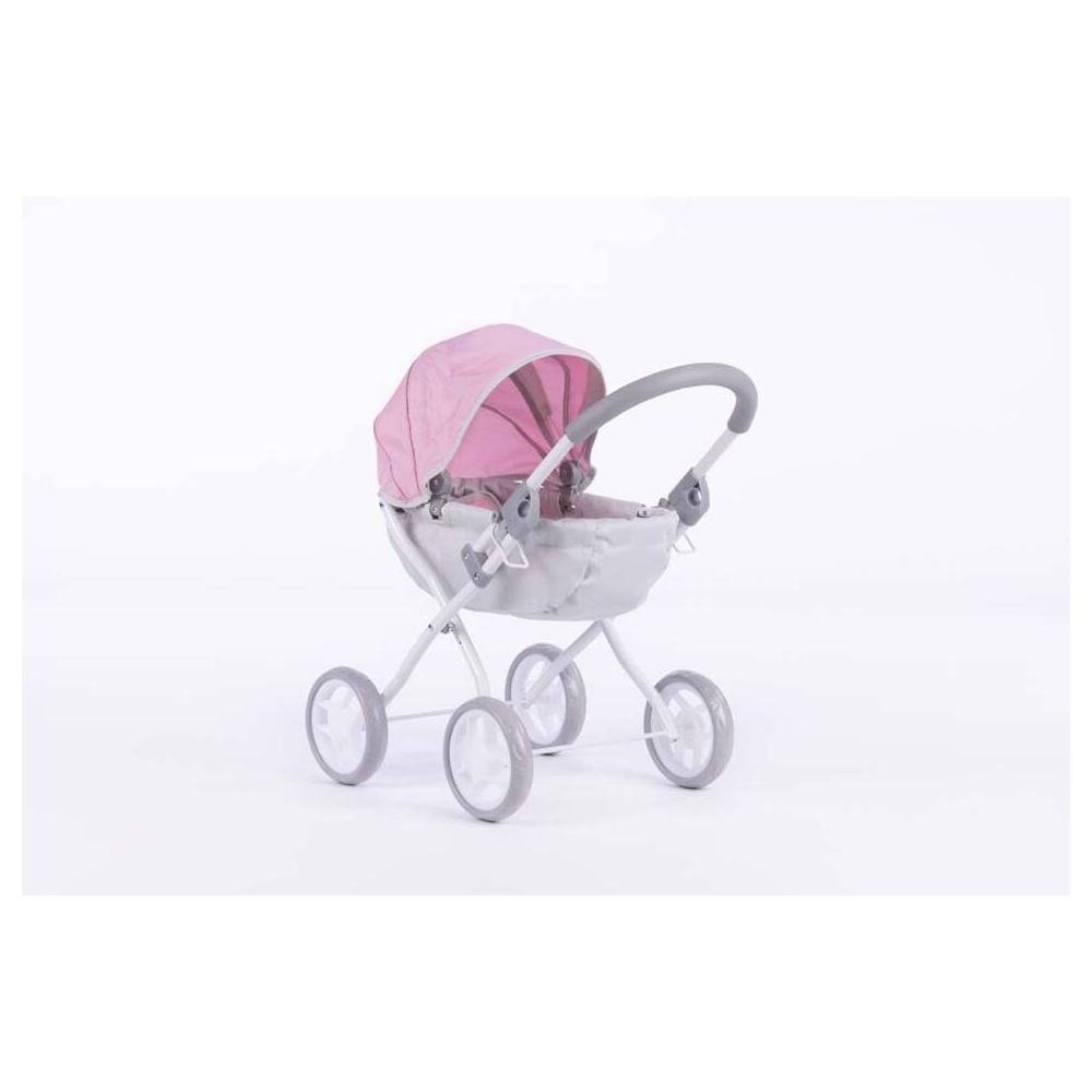 Lėlių vežimėlis - 9325 - SUSIE - SWEET PINK AND GREY
