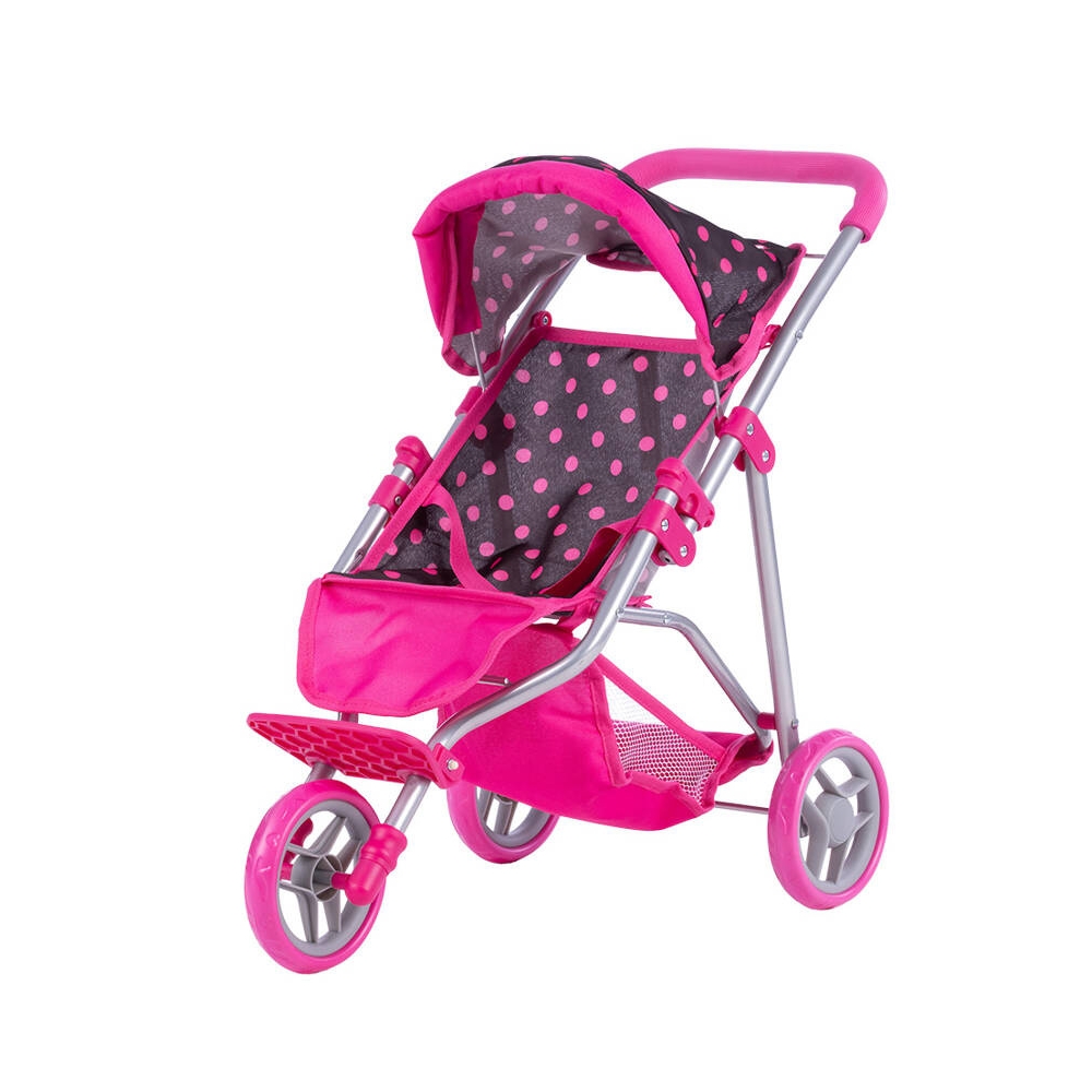 Lėlės vežimėlis - 9326 - KATE - BLACK & PINK