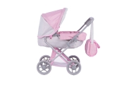 Pram for Doll  - 9369 - ALICE -   SWEET PINK and GREY