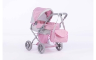 Pram for Doll  - 9369 - ALICE -   SWEET PINK and GREY