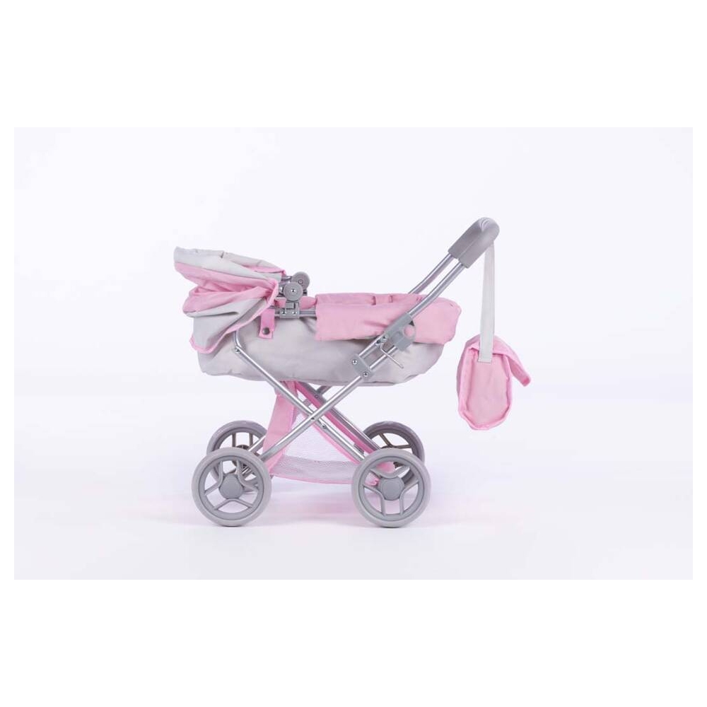 Pram for Doll  - 9369 - ALICE -   SWEET PINK and GREY