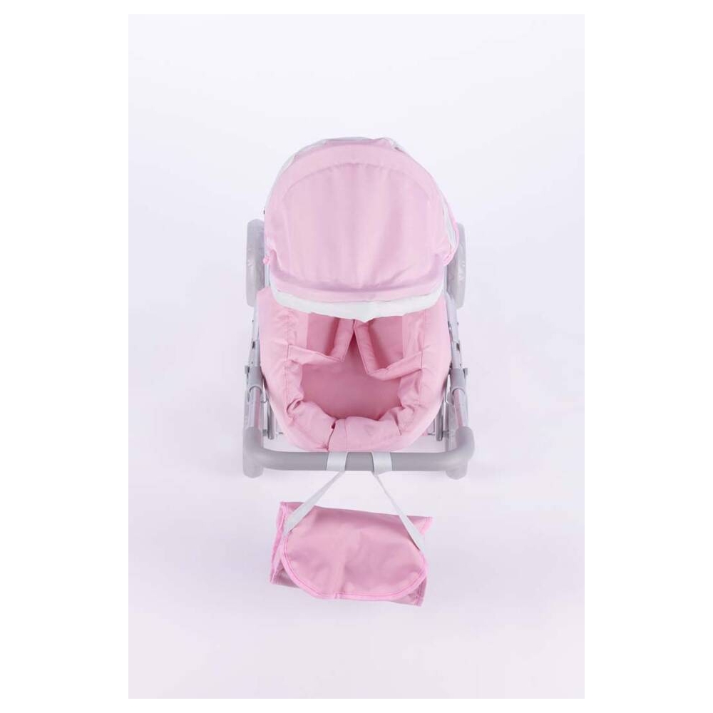 Pram for Doll  - 9369 - ALICE -   SWEET PINK and GREY