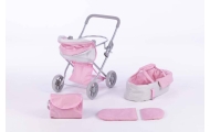 Lėlės vežimėlis - 9369 - ALICE - ŠVIEŽASIS PUSH IR GRAY