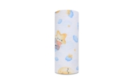 Sauskelnės - 12424 - FLANELINIS DAPTINTAS - EGA -KOALA RIBOJE - MĖLYNA / GELTONA - dydis 70x80 cm