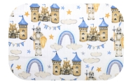 Diaper - 3766 - TETRA PRINT - EGA - CASLE - BLUE - size 70x80 cm