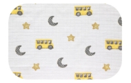 Diaper - 14275 - TETRA PRINT - EGA - BUS - YELLOW  - size 70x80 cm