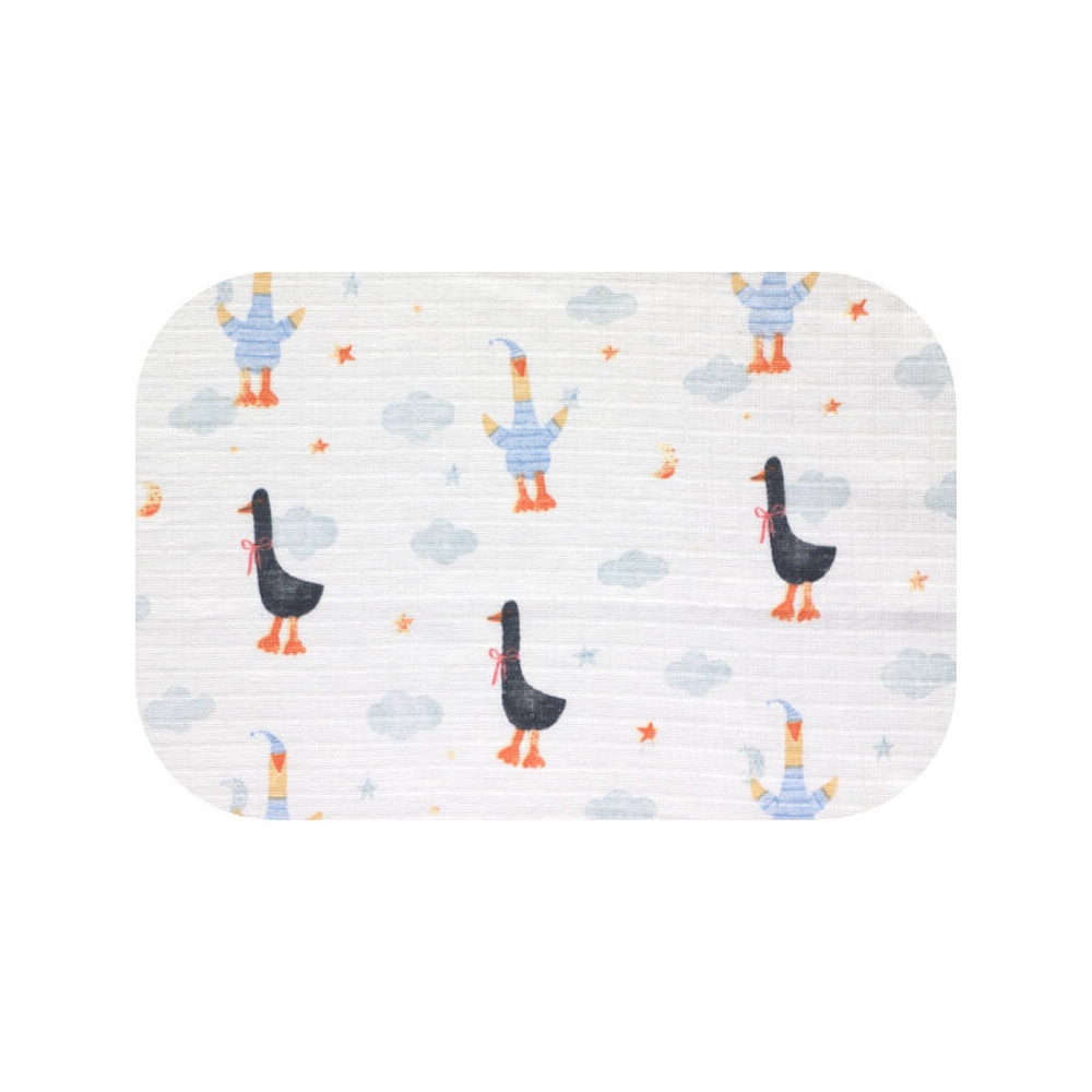 Diaper - 14244  - TETRA PRINT - EGA - GĄSKI W PIŻAMACH    - size 70x80 cm