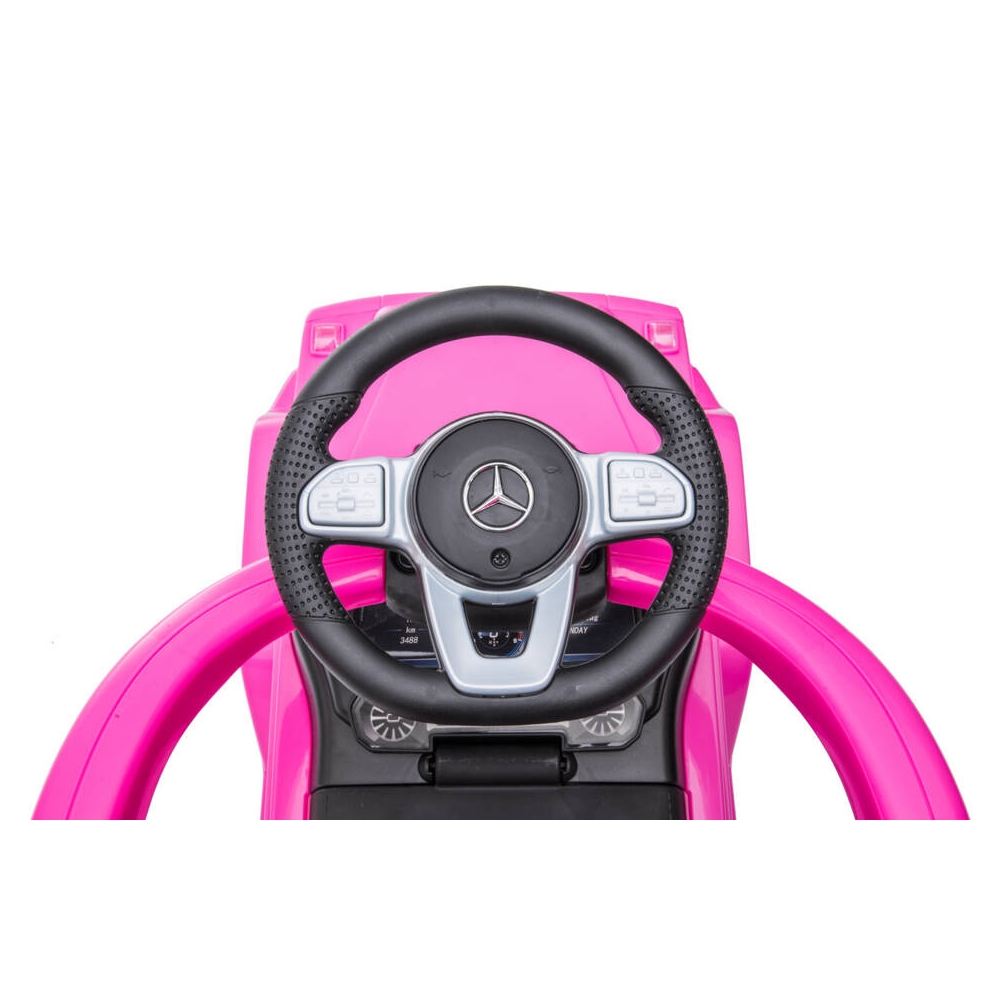 Ride-on car wiht handle - 653 R- rubber wheels - MERCEDES G350D - PINK