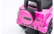Ride-on car wiht handle - 653 R- rubber wheels - MERCEDES G350D - PINK