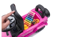Ride-on car wiht handle - 653 R- rubber wheels - MERCEDES G350D - PINK