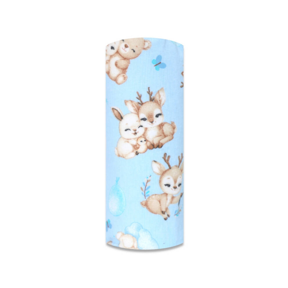 Sauskelnės - 14473 - FLANNEL PRINT - EGA - DEER & TEDDY BEAR - BLU E- dydis 70x80 cm