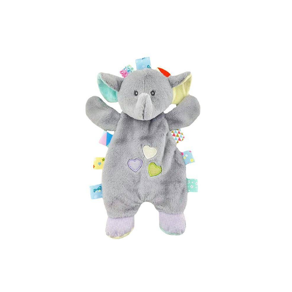 Toy Blanket with  Peas - 94000 - MILUŚ - ELEPHANTE -  size 25 cm