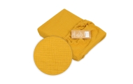 Paklodė / užvalkalas - vystymo lentai - TB0414/06 - MUSLIN in BOX - MUSTARD - dydis 50x70/80 cm-Priežiūrai, Vystymo lentos, kili