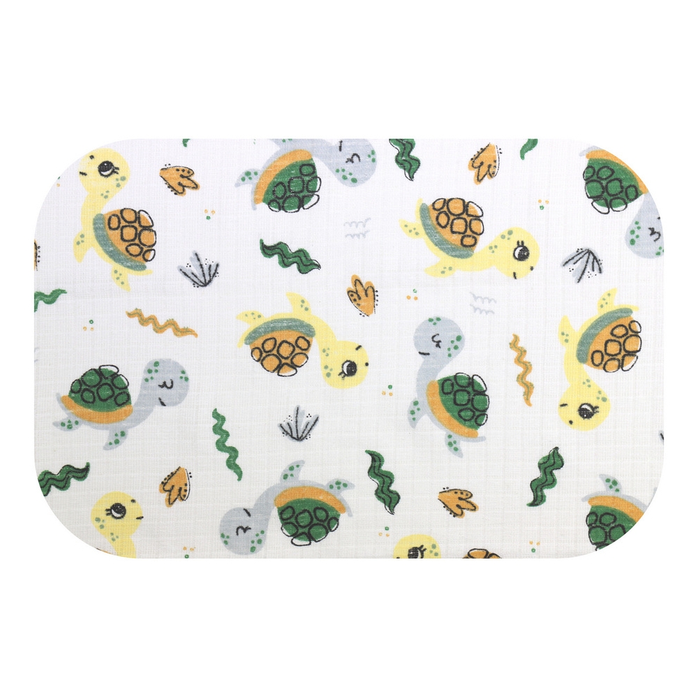 Diaper - 13537 - TETRA PRINT - EGA - TURTLE - YELLOW / GREEN size 70x80 cm