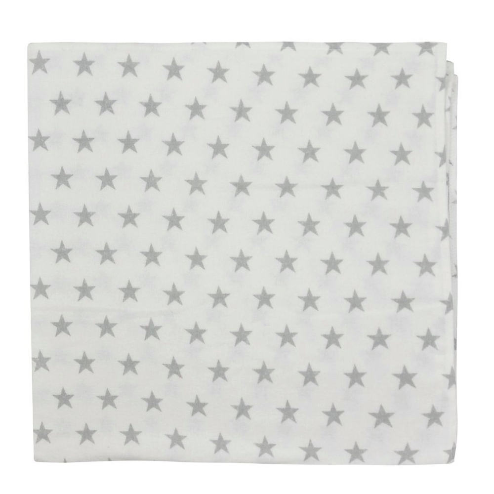 Diaper - SET - 07-8281- FLANNEL PRINT - 3-pack - GREY - size 76x76 cm