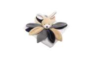 Žaislinė antklodė - 94291 - MILUŚ - BUNNY su širdelės formos nosimi - pilka - dydis 25 cm