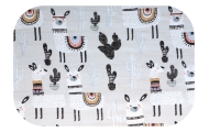 Diaper - 25646 - TETRA PRINT - EGA - LUX - LAMA - GREY- size 70x80 cm