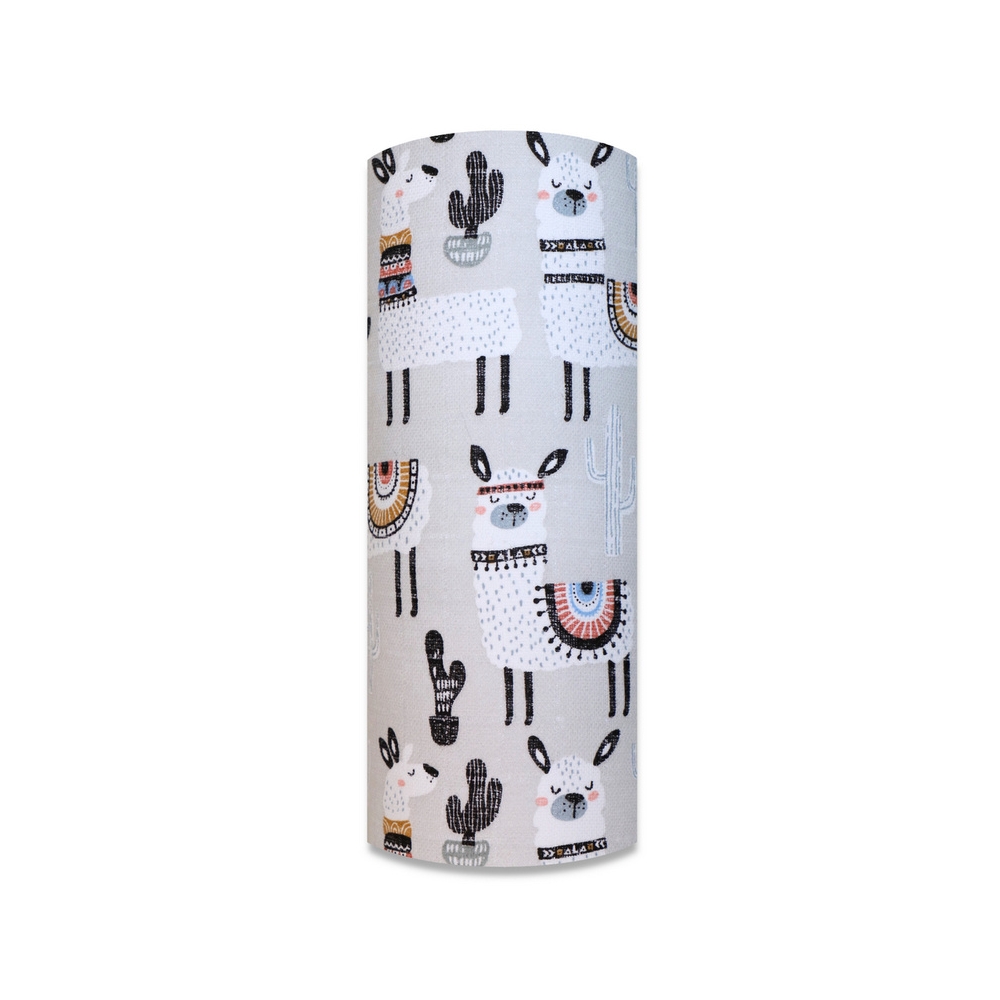 Diaper - 25646 - TETRA PRINT - EGA - LUX - LAMA - GREY- size 70x80 cm