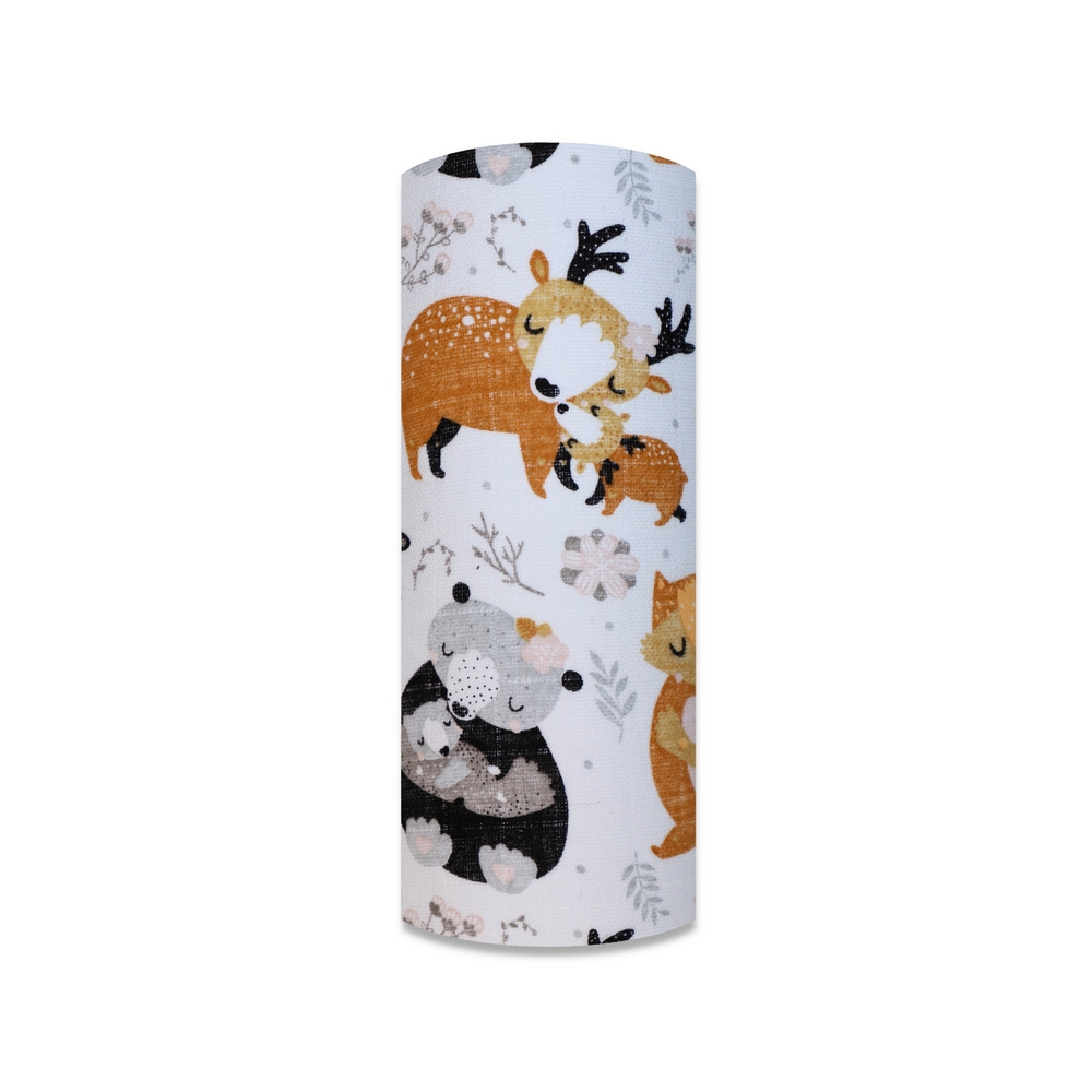 Diaper - 25584 - TETRA PRINT - EGA - LUX -   LEŚNA RODZINKA - BROWN - size 70x80 cm