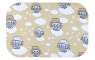Diaper - 29781 - TETRA PRINT - EGA - ELEPHANT in a HAT - BEIGIE -  size 70x80 cm