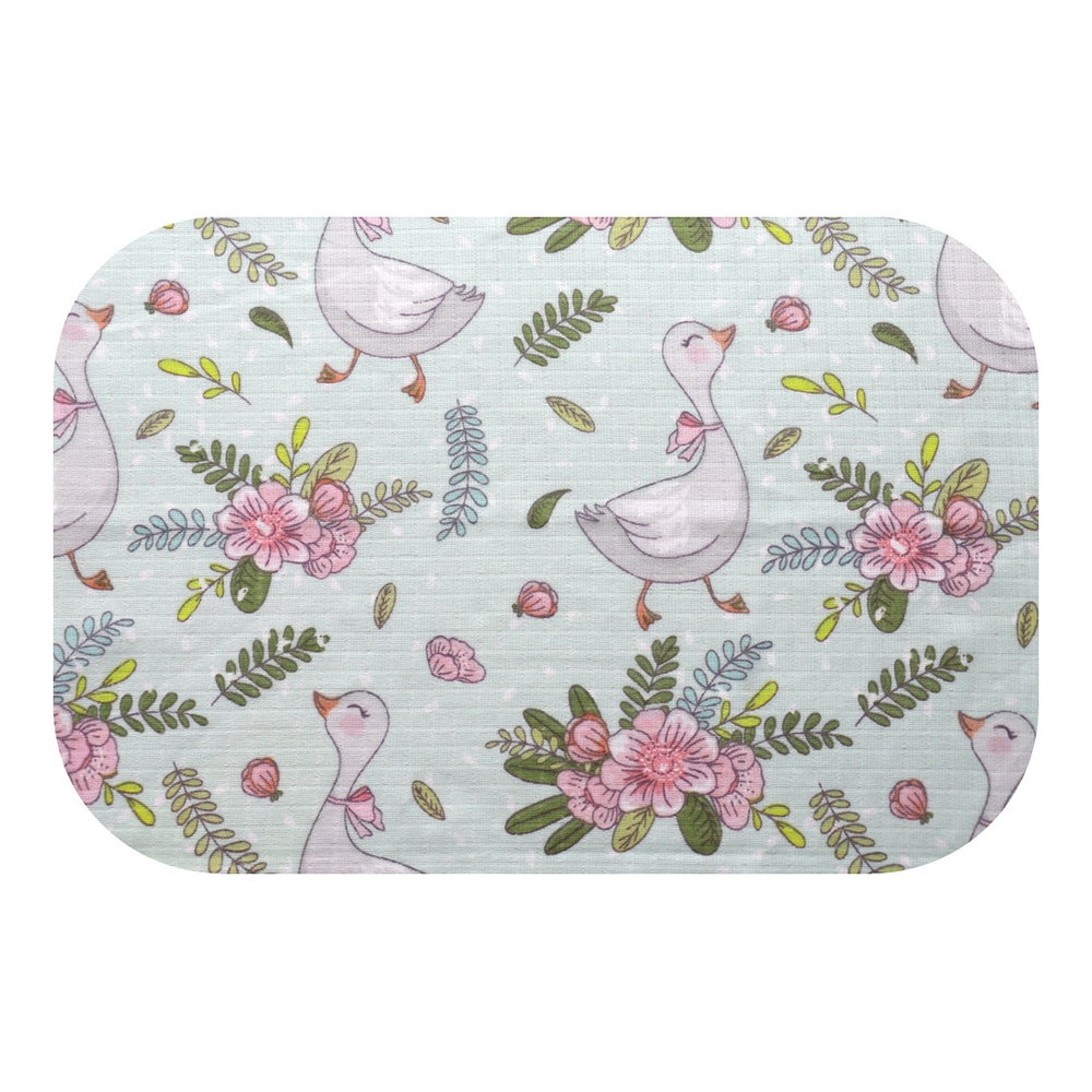 Sauskelnės - 29347 - TETRA PRINT - EGA - GOSSE & FLOWERS - MINT - dydis 70x80 cm
