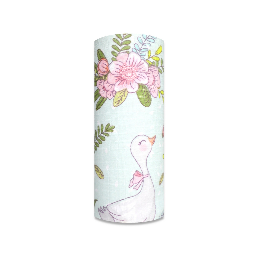 Diaper - 29347 - TETRA PRINT - EGA - GOSSE & FLOWERS - MINT -  size 70x80 cm
