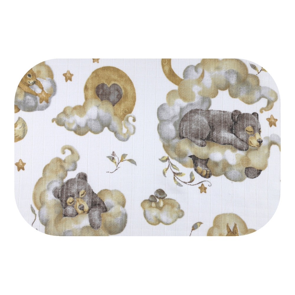 Sauskelnės - 30084 - TETRA PRINT - EGA - SLEIPING ANIMALS ON CLAMMERS - dydis 70x80 cm