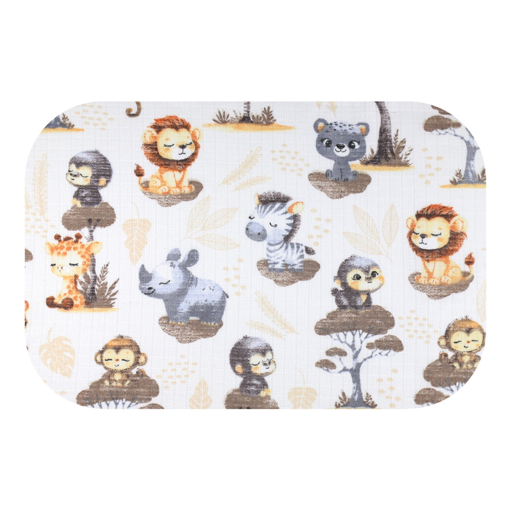 Diaper - 30039 - TETRA PRINT - EGA - FAIRYTALE SAFARI - size 70x80 cm